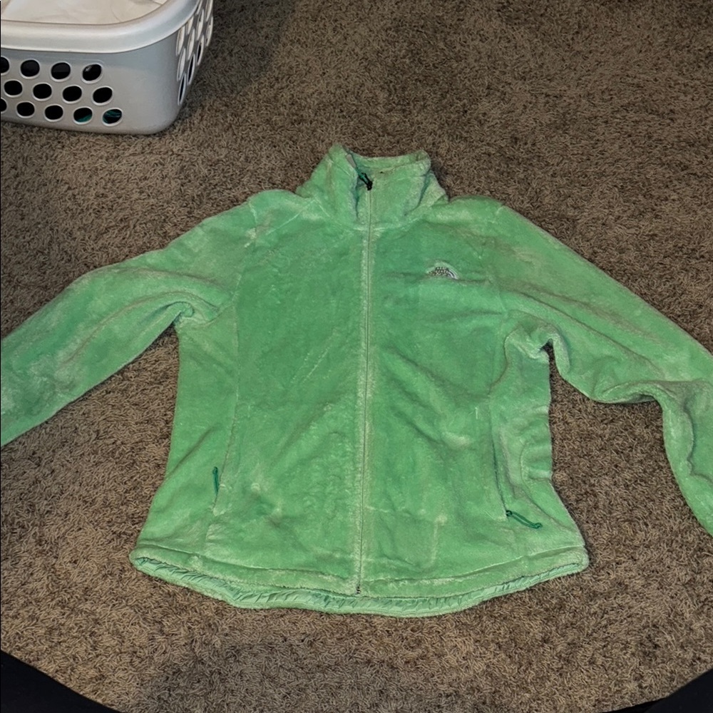 The North Face Lime Green Fleece Jacket Full-Zip Lightweight